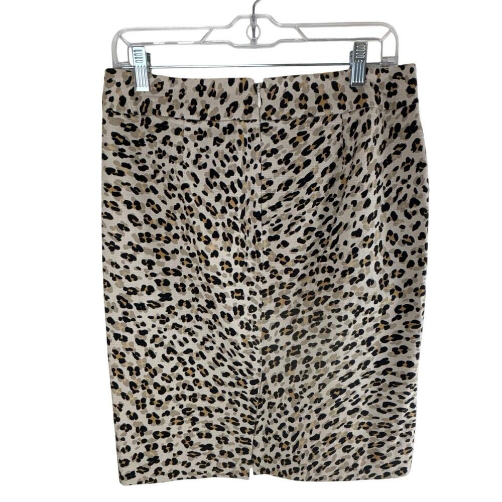 Banana Republic Animal Print Cheetah Pencil Skirt Size 4 - Picture 2 of 9